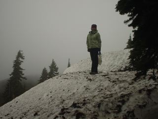 Tarn beyond Snow Bank