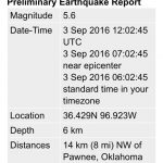 9-3-16 Earthquake